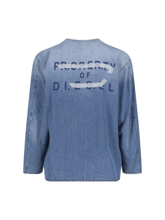 26SS 디젤 데님 셔츠 A21738 0CECC01 Blue - DIESEL