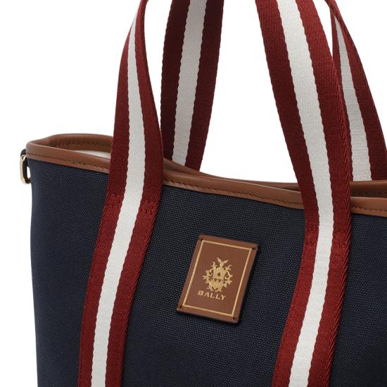 26SS 발리 토트백 WAE086 CV086I5B7Y Midnight cuero y gol - BALLY