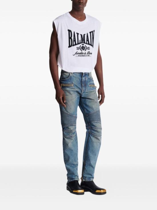 26SS 발망 데님 팬츠 GH1MI105DG10 6AW Grey - BALMAIN
