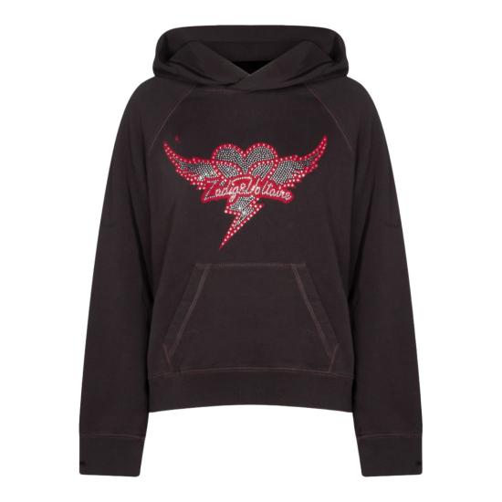 26SS 자딕앤볼테르 후드 티셔츠 JWSS01688009 Black