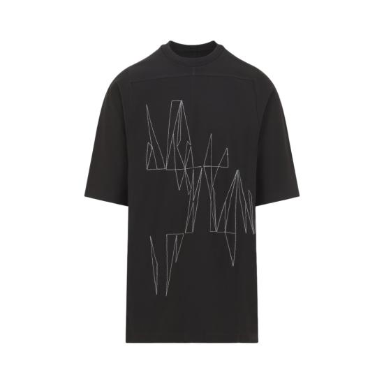 26SS 릭오웬스 몽클레어 반팔 티셔츠 MU01F8C04 89B7R Black - RICK OWENS MONCLER