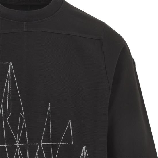 26SS 릭오웬스 몽클레어 반팔 티셔츠 MU01F8C04 89B7R Black - RICK OWENS MONCLER