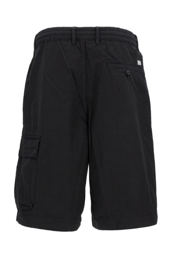 26SS 씨피 컴퍼니 스트레치 사틴 카고 렌즈 쇼츠 20CMBE127A110325G999 Black - C.P. COMPANY