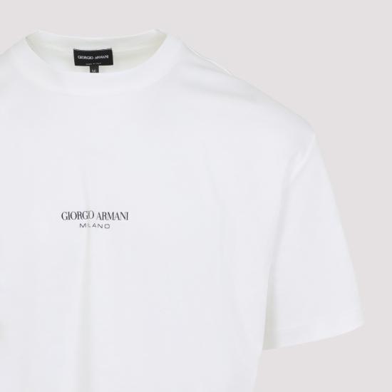 26SS 조르지오 아르마니 반팔 티셔츠 GM001085 TE10629 White - GIORGIO ARMANI