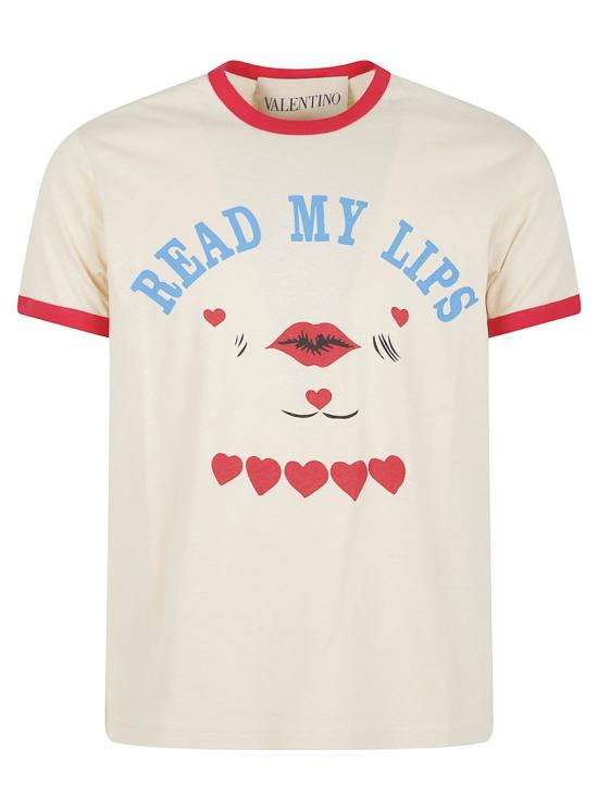 26SS 발렌티노 가라바니 반팔 티셔츠 8V3MG17DBC7 RHK Neutrals