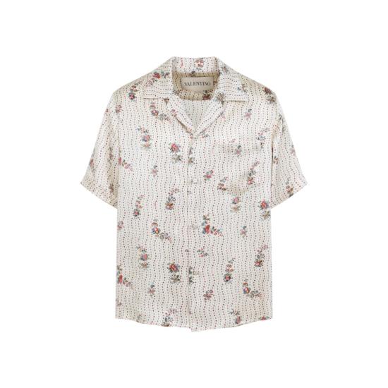 26SS 발렌티노 가라바니 반팔 셔츠 8V3AA111B9G White