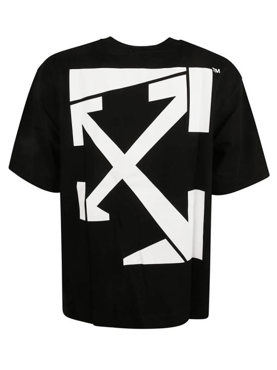 25FW 오프화이트 런 애로우 스케이트 반팔 티셔츠 OMAA120F25JER00F1001 Black - OFF WHITE