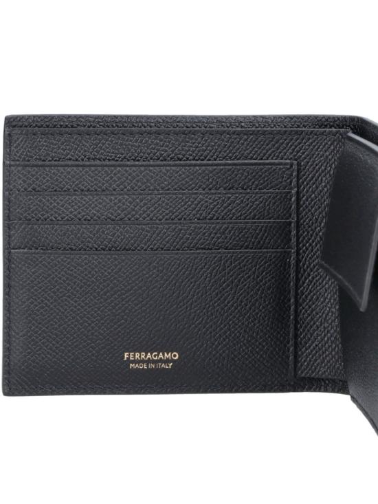 26SS 살바토레 페라가모 간치니 반지갑 775646001 Black - SALVATORE FERRAGAMO