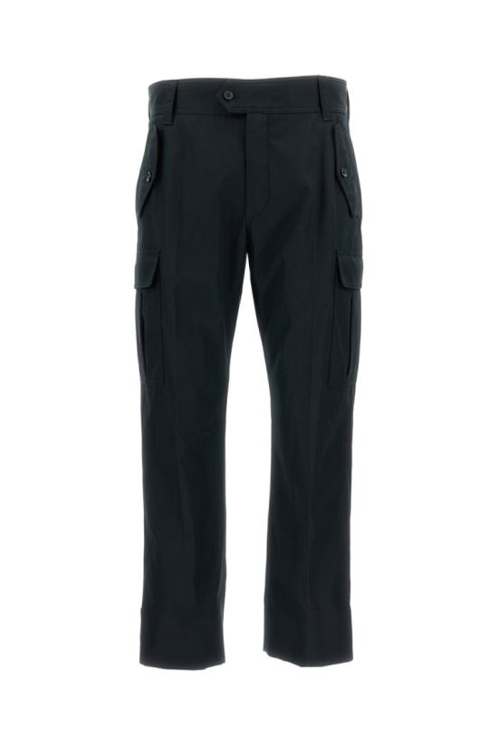 26SS 알렉산더 맥퀸 스트레이트 팬츠 857149QSACD1000 Black