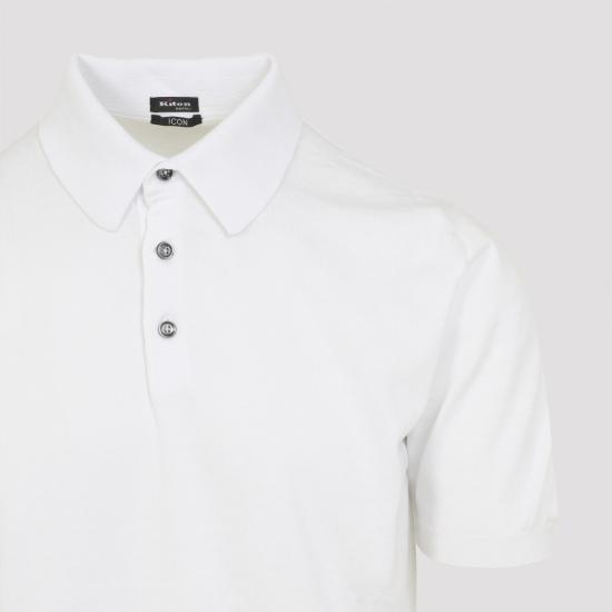 26SS 키톤 폴로 티셔츠 UMKXX3340C014 White - KITON