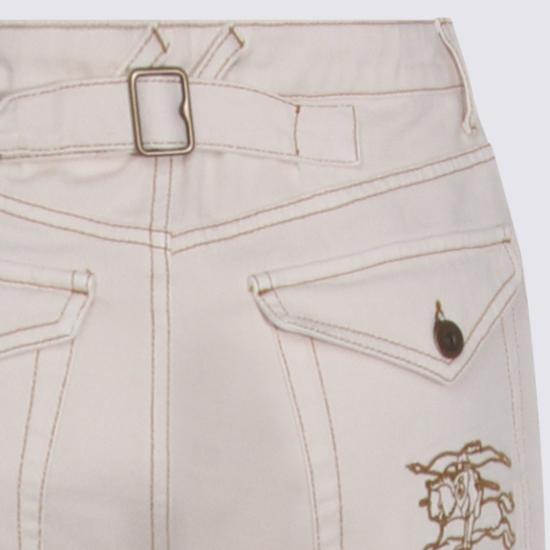 26SS 버버리 하이 라이즈 부츠컷 진 8118523C3997 White - BURBERRY