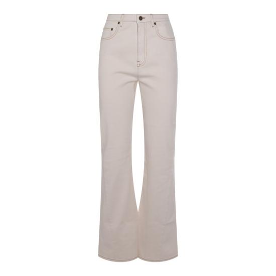26SS 버버리 하이 라이즈 부츠컷 진 8118523C3997 White