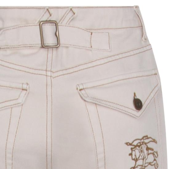 26SS 버버리 하이 라이즈 부츠컷 진 8118523C3997 White - BURBERRY