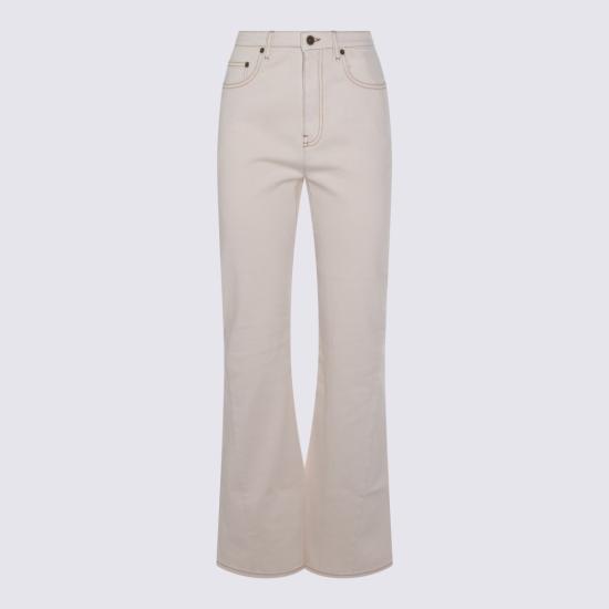 26SS 버버리 하이 라이즈 부츠컷 진 8118523C3997 White - BURBERRY