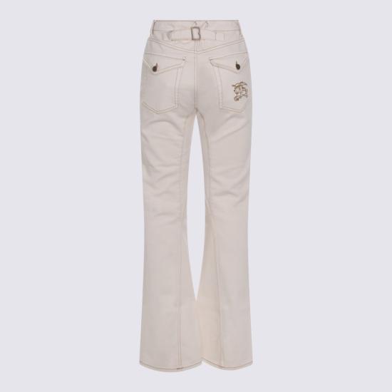 26SS 버버리 하이 라이즈 부츠컷 진 8118523C3997 White - BURBERRY