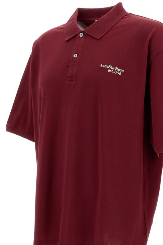 26SS 아크네 스튜디오 폴로 티셔츠 BL0433ACE Burgundy - ACNE STUDIOS