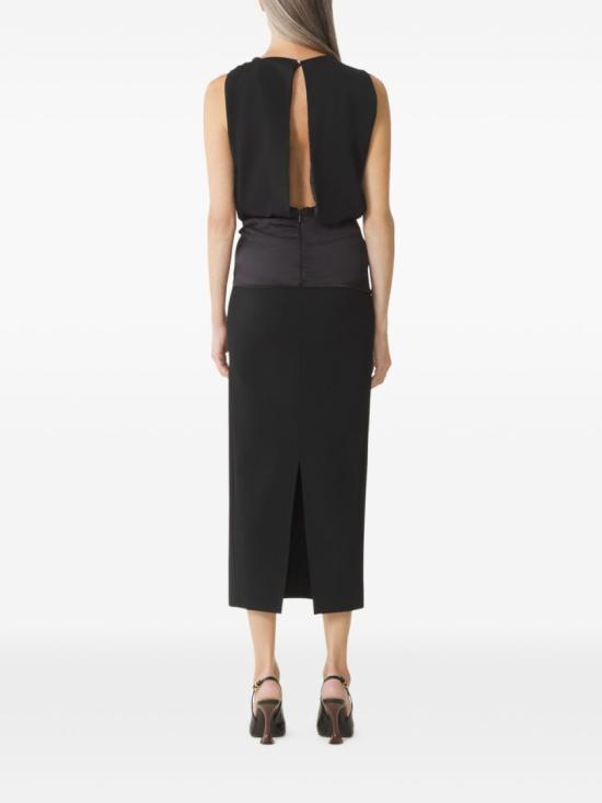 26SS 랑방 롱 원피스 RW DR0125 6142 P26 10 Black - LANVIN