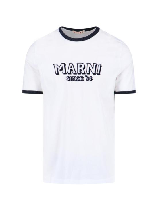 26SS 마르니 반팔 티셔츠 HUMU0198MP USCY91LOW01 White