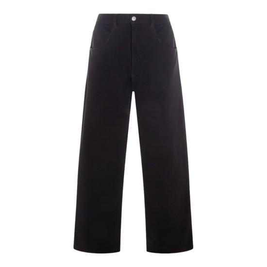 26SS MM6 메종마르지엘라 코튼 트라우저 S52KA0548M25014900 Black