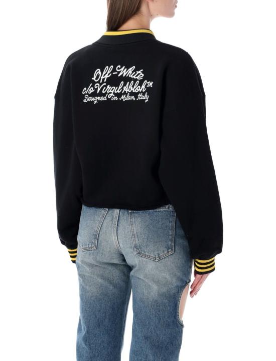 26SS 오프화이트 긴팔 티셔츠 OWBA07BS26FLE002 Black - OFF WHITE