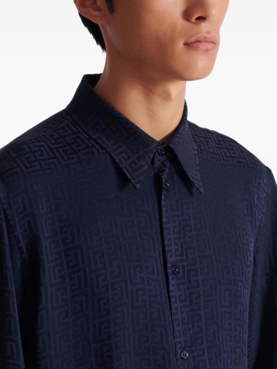 26SS 발망 셔츠 GH1HS555VI74 6UB Black - BALMAIN