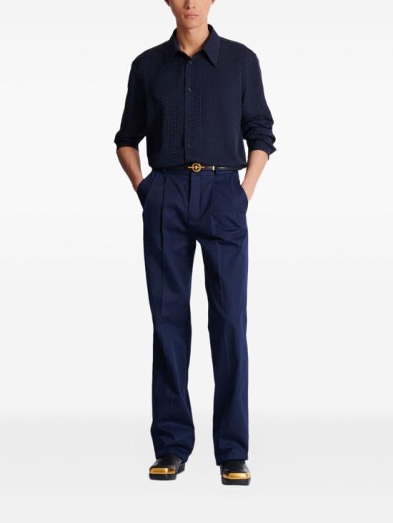 26SS 발망 긴팔 셔츠 GH1HS555VI74 6UB Black - BALMAIN