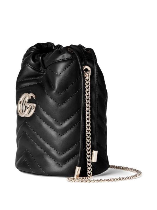 26SS 구찌 GG 마몽 스몰 버킷백 575163AAET81000 Black - GUCCI
