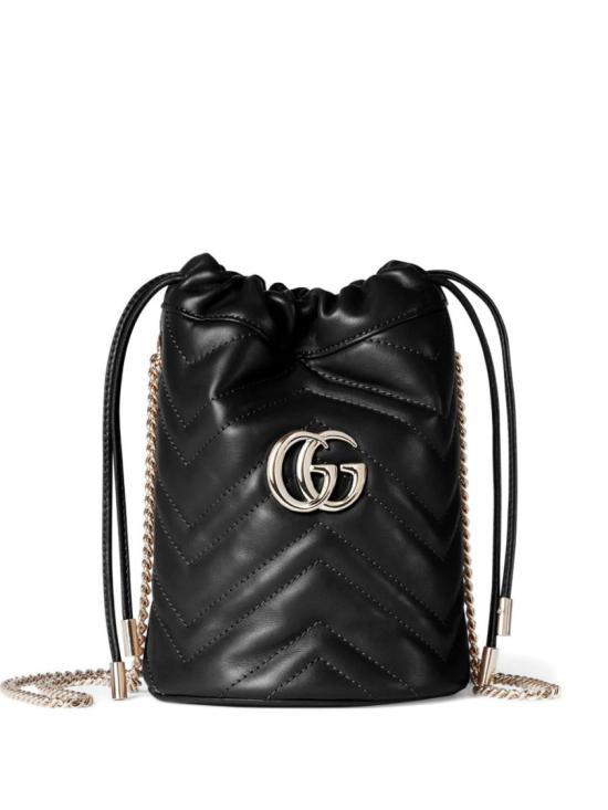 26SS 구찌 GG 마몽 스몰 버킷백 575163AAET81000 Black