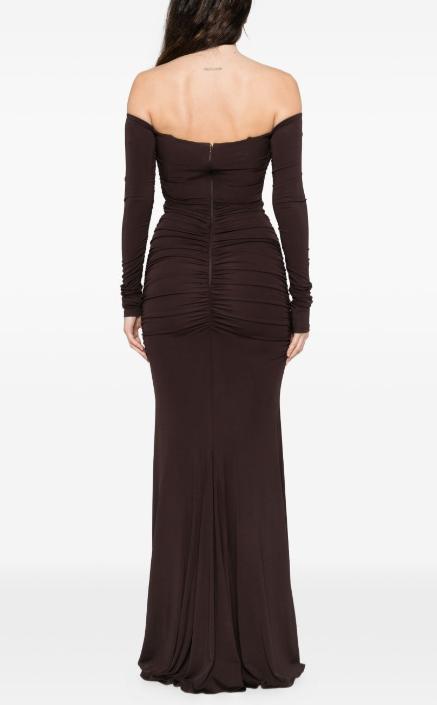 26SS 엘리자베타프랜치 미디 원피스 ABR1061E2 EV9 Dark chocolate - ELISABETTA FRANCHI