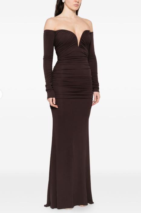 26SS 엘리자베타프랜치 미디 원피스 ABR1061E2 EV9 Dark chocolate - ELISABETTA FRANCHI