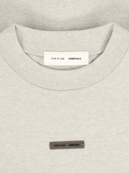 25FW 피어오브갓 반팔 티셔츠 125SP254192F HEATHER STONE Grey - FEAR OF GOD