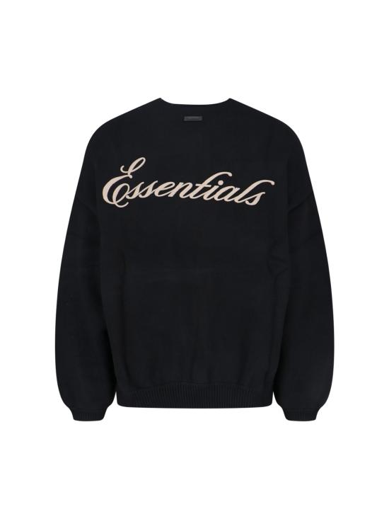 25FW 피어오브갓 엠브로이더드 와플 크루넥 스웨터 192HO254331F VINTAGE BLACK Black - FEAR OF GOD