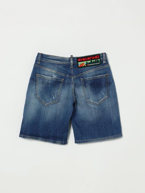 26SS [키즈] 디스퀘어드2 쇼츠/버뮤다 DQ3264D0AFR DQ01 Blue - DSQUARED2