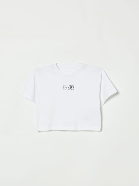 26SS [키즈] MM6 메종마르지엘라 티셔츠 M60908MM04I M6100 White