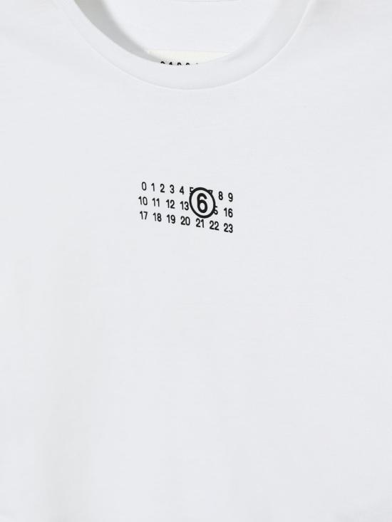 26SS [키즈] MM6 메종마르지엘라 티셔츠 M60908MM04I M6100 White - MM6 MAISON MARGIELA