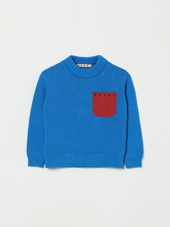 26SS [키즈] 마르니 풀오버 M01775M00XA 0M859 Gnawed Blue