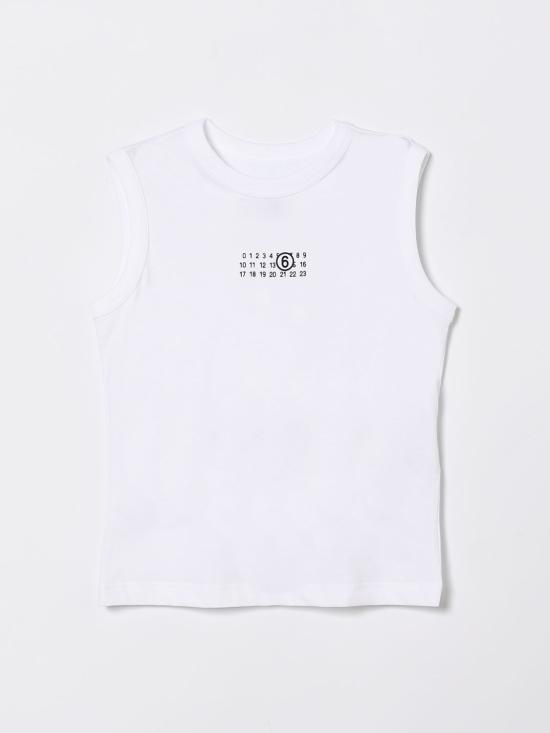 26SS [키즈] MM6 메종마르지엘라 티셔츠 M60575MM04I M6100 White