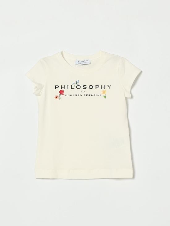 26SS [키즈] 필로소피 티셔츠 I1G6137201 0001 Yellow Cream