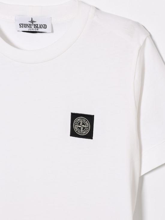 26SS [키즈] 스톤 아일랜드 티셔츠 2100002S0047 V0001 White - STONE ISLAND