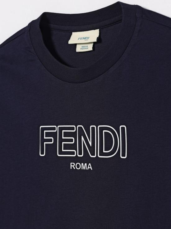 26SS [키즈] 펜디 티셔츠 JUI2027AJ F0QG0 Blue - FENDI