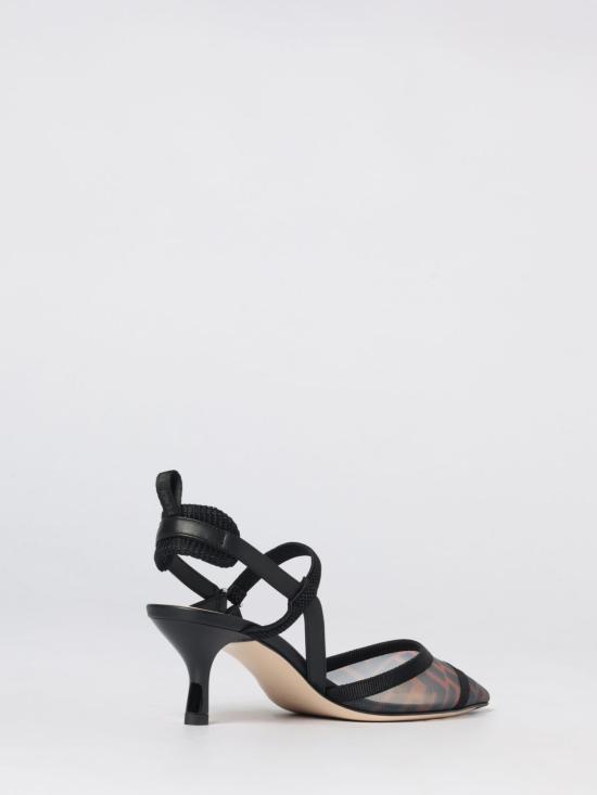 26SS 펜디 콜리브리 라이트 FF 메쉬 미디움 힐 슬링백 8J8589AQ6U F13TU Tobacco - FENDI