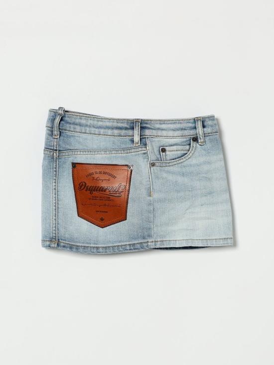 26SS [키즈] 디스퀘어드2 스커트 DQ3219D0AF3 DQ01 Gnawed Blue - DSQUARED2