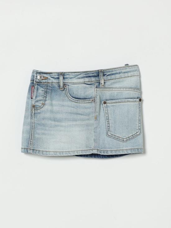 26SS [키즈] 디스퀘어드2 스커트 DQ3219D0AF3 DQ01 Gnawed Blue