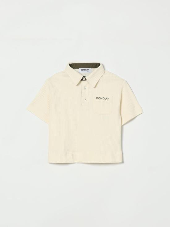 26SS [키즈] 돈답 폴로 셔츠 DMTS0580JE015 0000 Yellow Cream