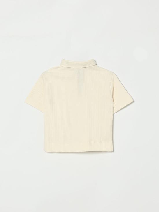 26SS [키즈] 돈답 폴로 셔츠 DMTS0580JE015 0000 Yellow Cream - DONDUP