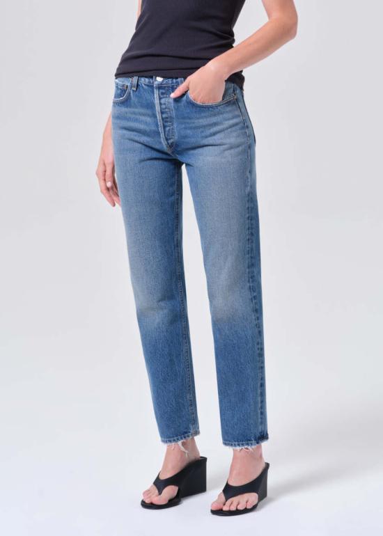  에이골디 데님 팬츠 아골드 롬니 진 미드라이즈 빈티지 스트레이트 진 - AGOLDE