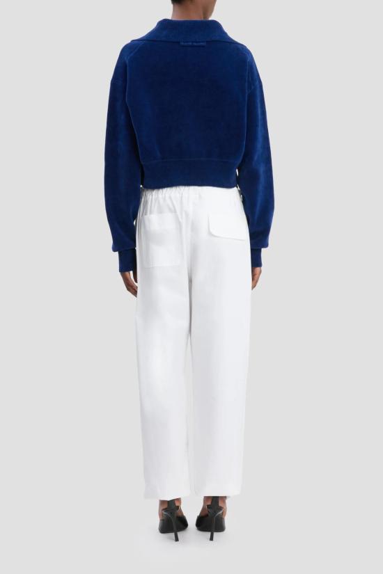  빅토리아 베컴 스트레이트 팬츠 카고 프린트 팬츠 화이트 - VICTORIA BECKHAM