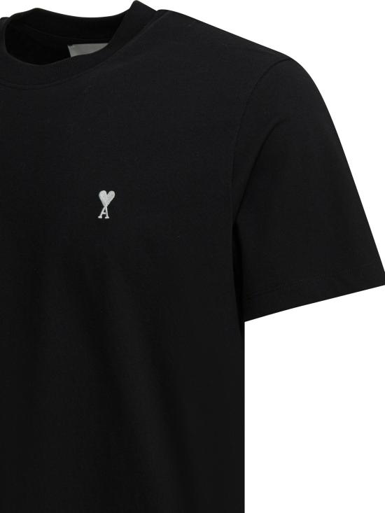26SS 아미 스몰 하트 로고 라이트 코튼 저지 티셔츠 HTS346 724045 Black - AMI