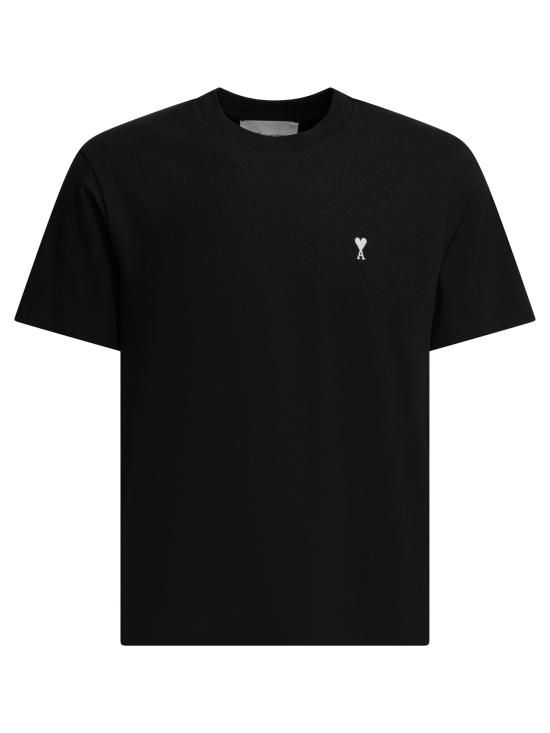 26SS 아미 스몰 하트 로고 라이트 코튼 저지 티셔츠 HTS346 724045 Black