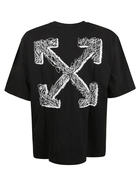 25FW 오프화이트 반팔 티셔츠 OMAA120F25JER00C1001 Black - OFF WHITE